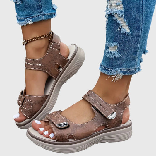 Alethea | Brown Comfortable Orthopedic Sandals
