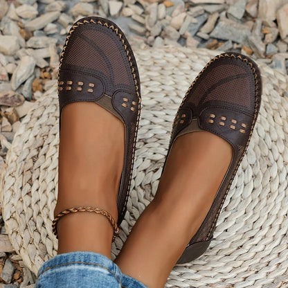 Adriana | Beige Women Stylish Orthopedic Casual Slip-On Shoes