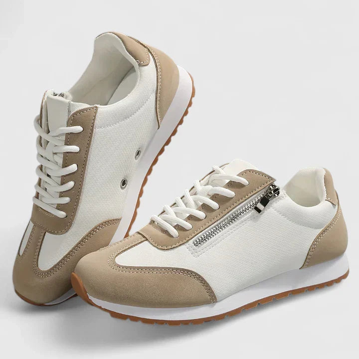 Calantha | Beige & White Orthopedic Shoes