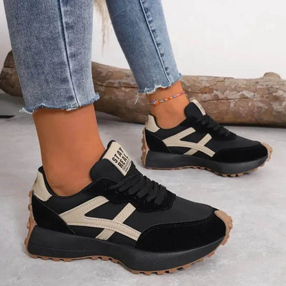 Aurelia | Green Orthopedic Sneakers with Suede Accents
