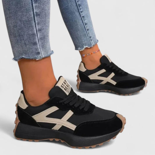 Alethea | Black Suede Orthopedic Sneakers