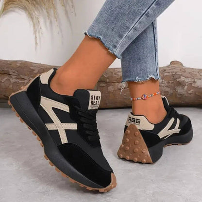 Aurelia | Green Orthopedic Sneakers with Suede Accents