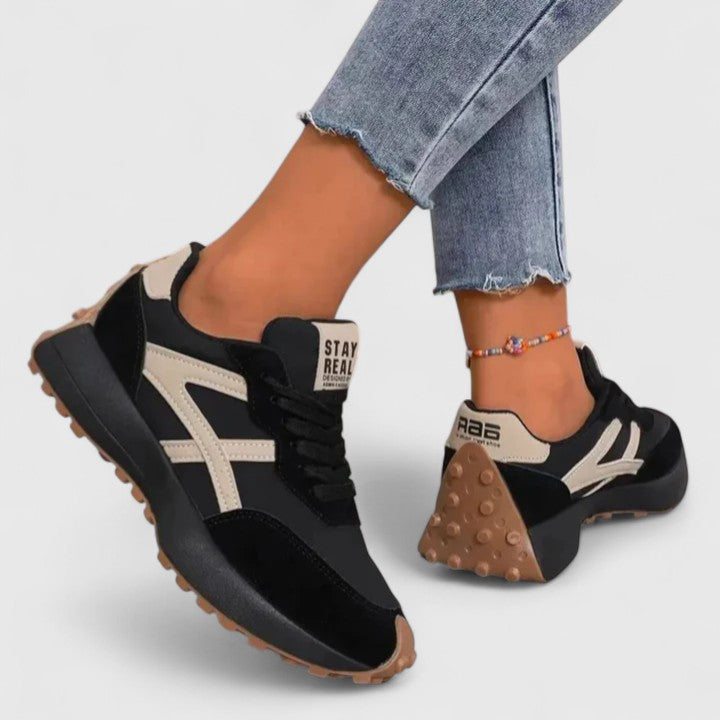 Alethea | Black Suede Orthopedic Sneakers