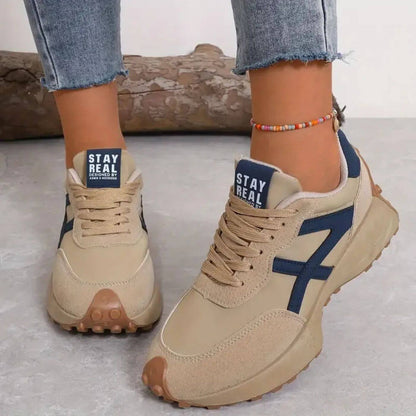Aurelia | Green Orthopedic Sneakers with Suede Accents
