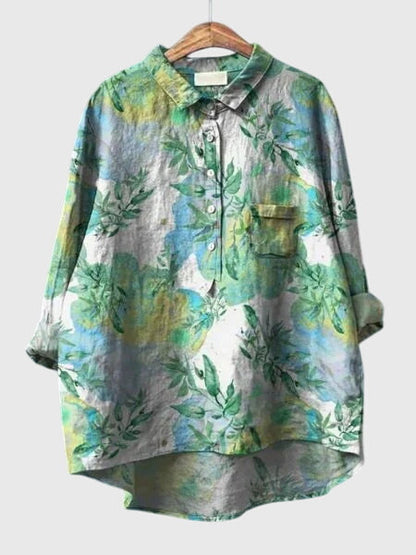 Calista | Floral Print Blouse in Vibrant Hues
