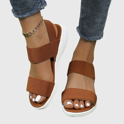 Calista | Black Strappy Orthopedic Sandals