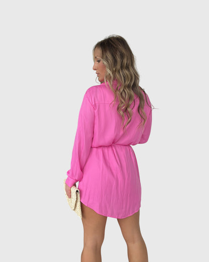 Aurora | Elegant Romper Dress in Burgundy