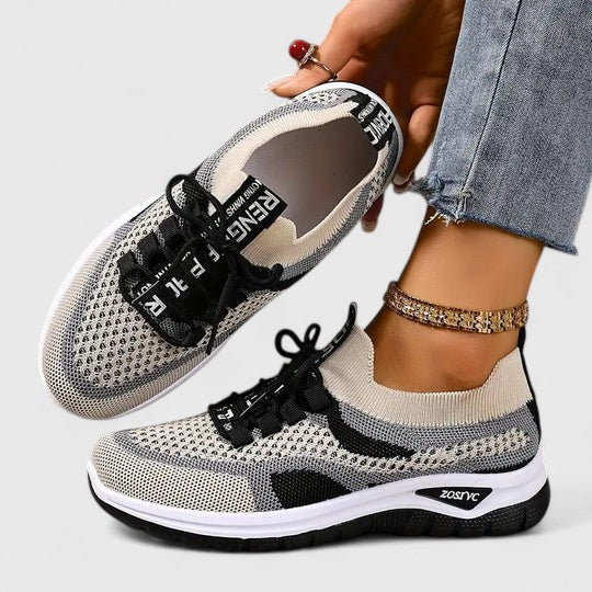 Calantha | Beige Multi-Color Orthopedic Sneakers