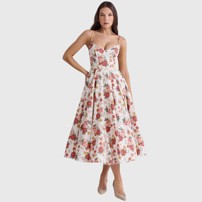 Astrid | Elegant Maxi Dress in Light Blue Satin