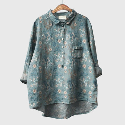 Astrid | Vibrant Floral Silk Blouse