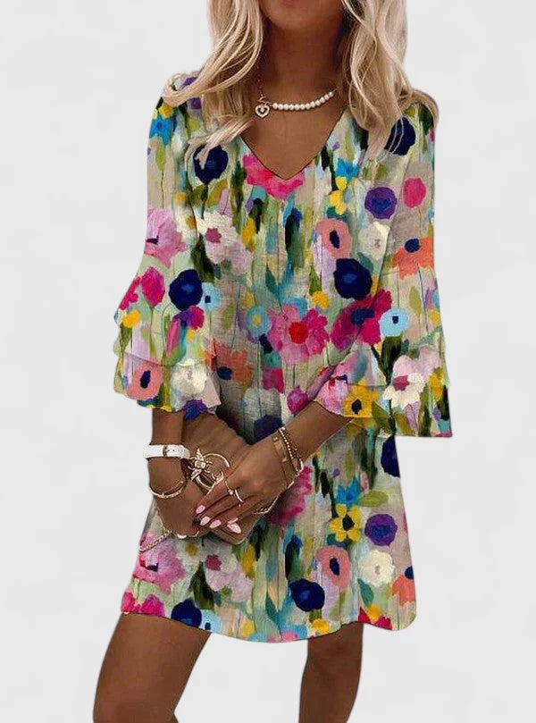 Calantha | Floral Elegant Mini Dress