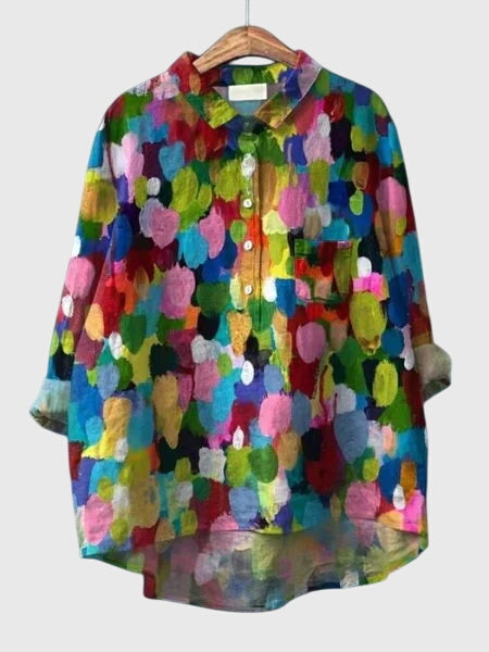 Calista | Floral Print Blouse in Vibrant Hues