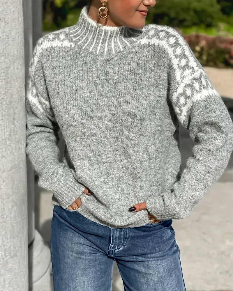 Astrid | Grey Elegant Knit Sweater
