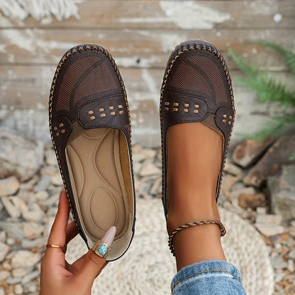 Adriana | Beige Women Stylish Orthopedic Casual Slip-On Shoes