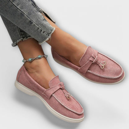 Astrid | Soft Beige Suede ClaSsic Women’s Loafers