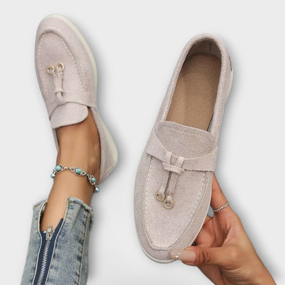 Astrid | Soft Beige Suede ClaSsic Women’s Loafers