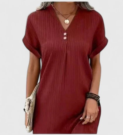 Calista | Vibrant Pink Draped Dress