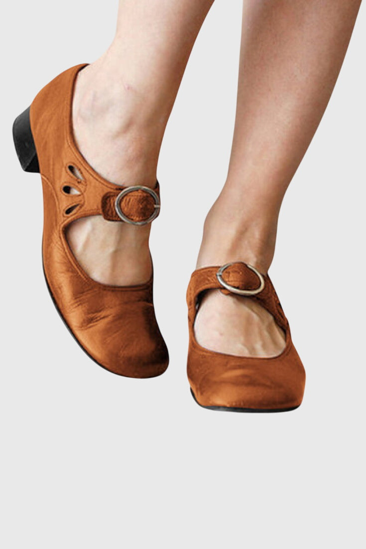 Burgundy Cutout Orthopedic Sandals