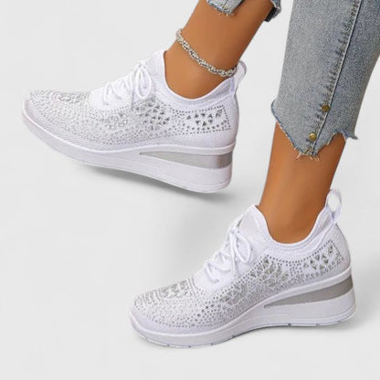 Calantha | White Crochet Orthopedic Shoes