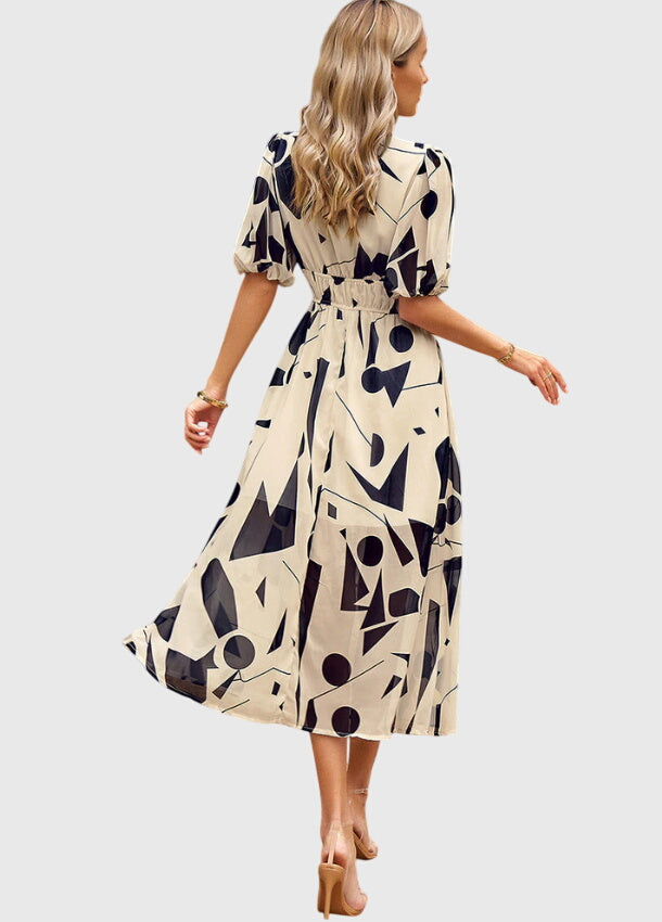 Astrid | Elegant Floral Midi Dress
