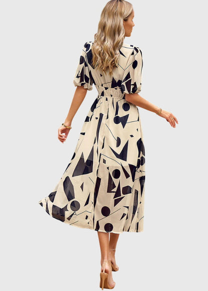 Astrid | Elegant Floral Midi Dress