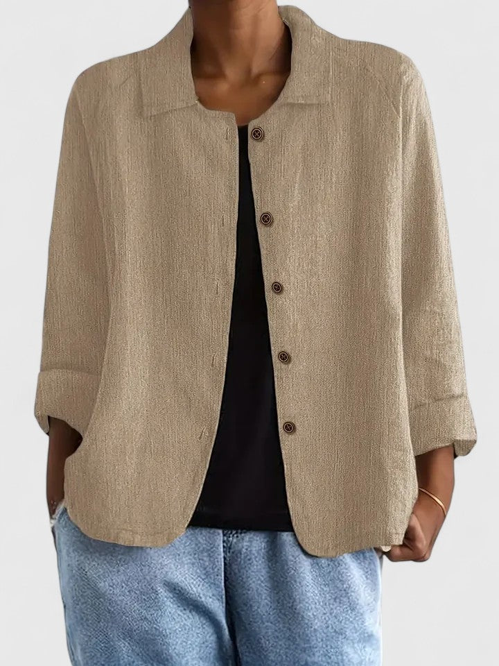 Blush Linen Sophisticated Top