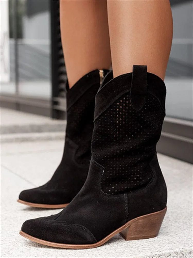 Alethea | Suede Perforated Orthopedic Boots