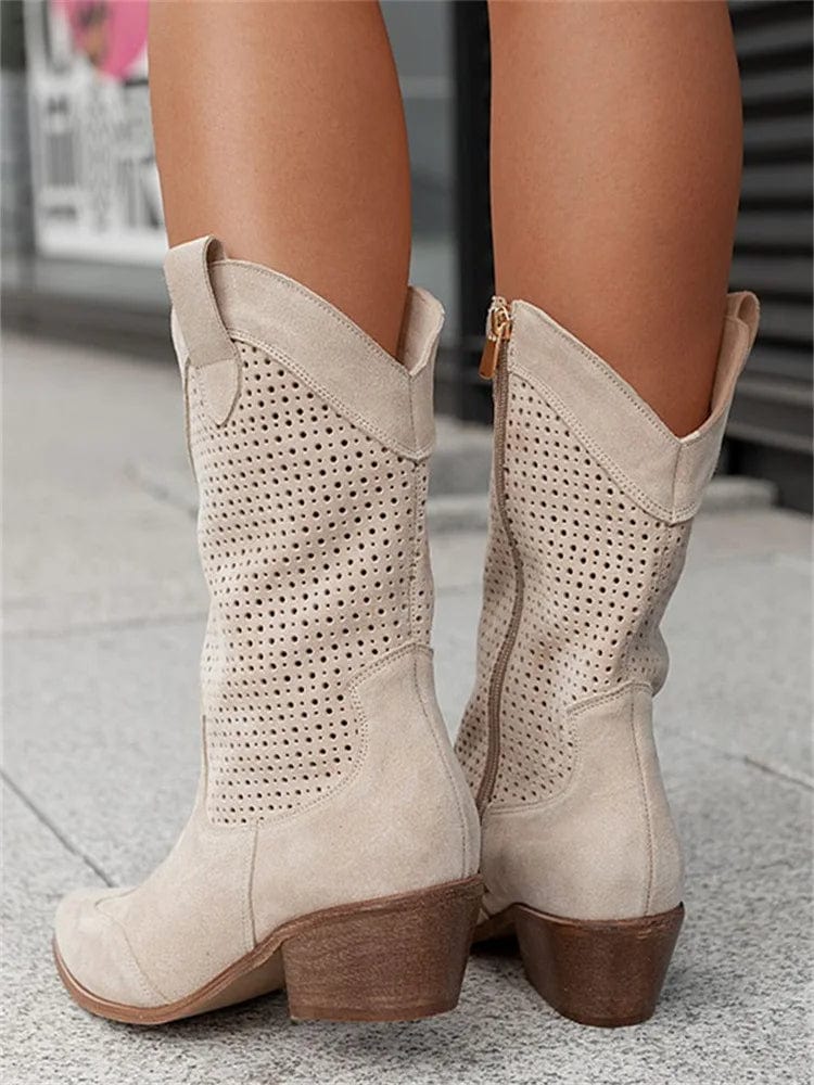 Alethea | Suede Perforated Orthopedic Boots