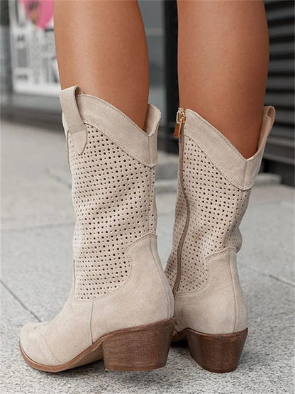 Alethea | Suede Perforated Orthopedic Boots