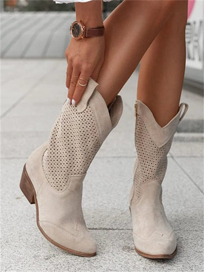 Alethea | Suede Perforated Orthopedic Boots