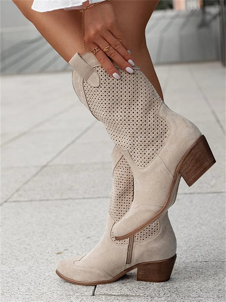 Alethea | Suede Perforated Orthopedic Boots