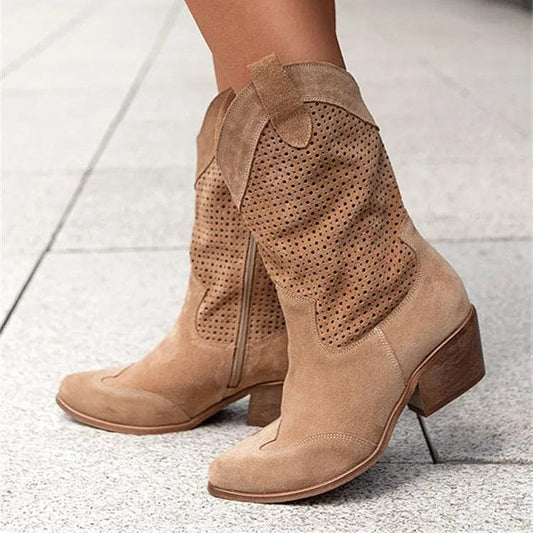 Alethea | Suede Perforated Orthopedic Boots