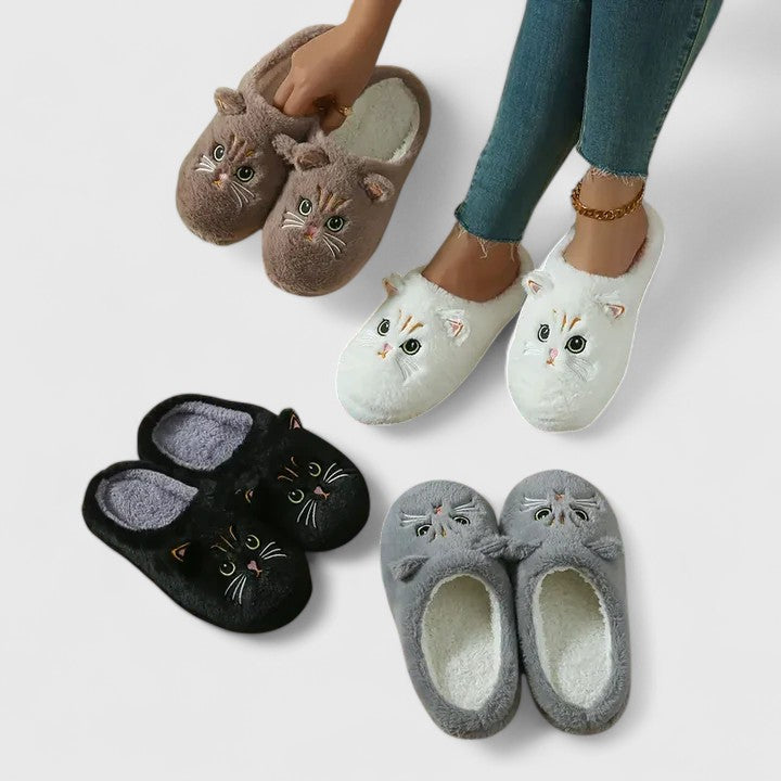 Kaidira | Luxury Black Cat Slippers
