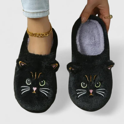 Kaidira | Luxury Black Cat Slippers