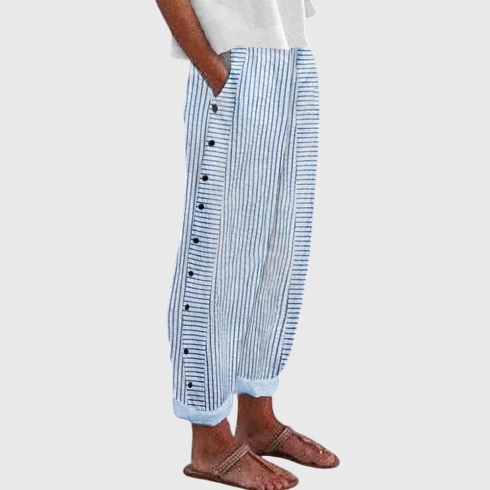 Calista | Striped Elegant Women's Pants