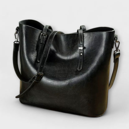Alethea | Women’s Classic Exclusive Shoulder Bag - Rich Brown Leather Tote