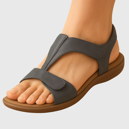 Astrid | Sleek Black Elegant Orthopedic Sandals