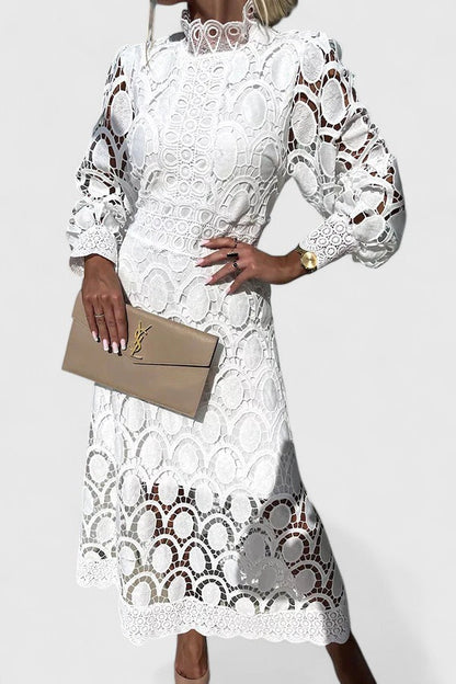 Calanthe | Black Lace Elegant Dress