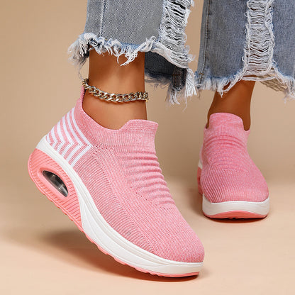 Alethea | Grey Knit Air Cushion Shoes