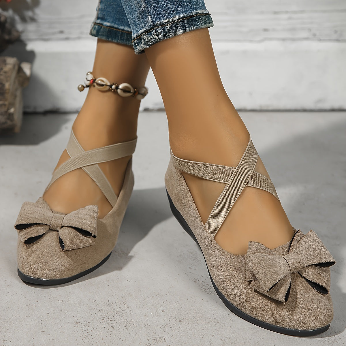 Calantha | Suede Strap Stylish Flats