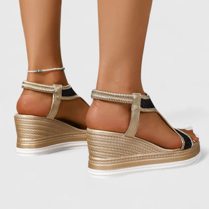 Calantha | Champagne Gold Elegant Sandals