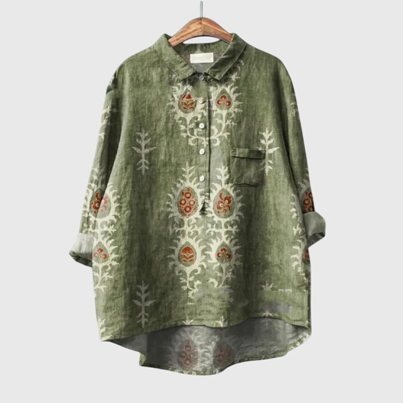 Astrid | Vibrant Floral Silk Blouse