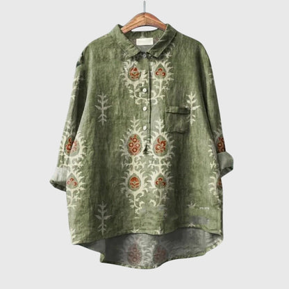 Astrid | Vibrant Floral Silk Blouse