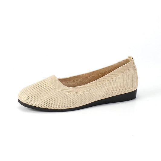 Calista | Beige Knit Anti-Slip Breathable Shoes