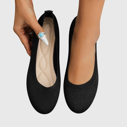 Aria | Black Anti-Slip Breathable Ballet Flats