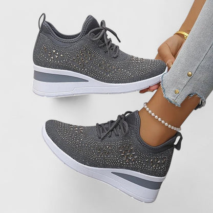 Alethea | Grey Knit Orthopedic Shoes