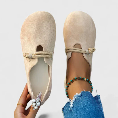 Calantha | Beige Suede Orthopedic Loafers