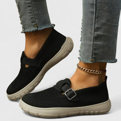 Calantha | Black Knit Orthopedic Loafers
