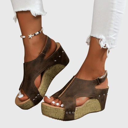 Calista | Beige Suede Orthopedic Sandals