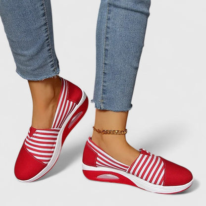 Astrid | Navy Striped Orthopedic Sneakers